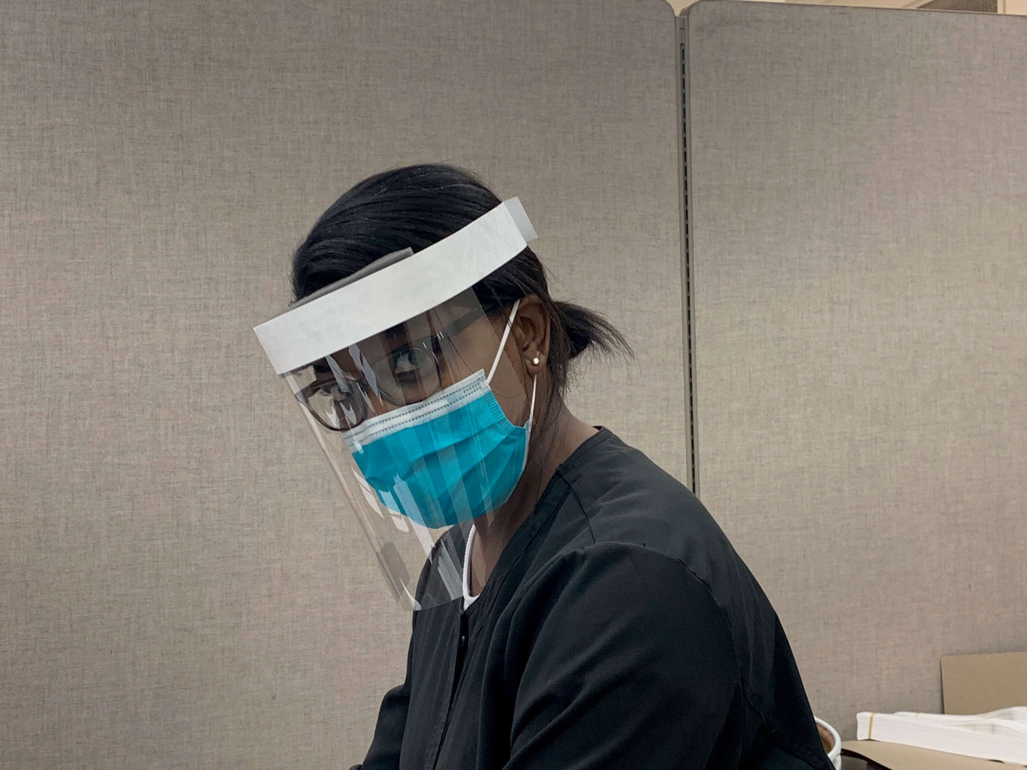 CASE (50 Shields) - Custom Design High Comfort Tyvek-Band Face Shields - DISTRIBUTION RATE - SKU 13783